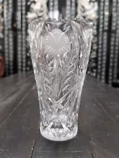 The European Collection Vintage Lead Crystal Floral Vase