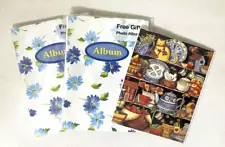 THREE SMALL PHOTO ALBUMS HOLD 6"X4" AND 3"X5" PHOTOS NEW SEALED IN PLASTIC VTG