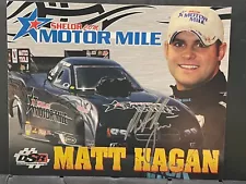 VRHTF VTG NHRA SIGNED BY MATT HAGAN DSR SHELOR MOTOR MILE FUNNY CAR HAND OUT