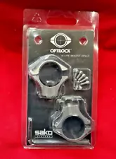 NEW! SAKO TIKKA Optilock 1" ME Stainless Steel Scope Mount Rings Model S130R961