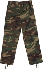 Woodland Camo Tactical BDU Pants Cargo Army Fatigues Camouflage Trouser Unisex