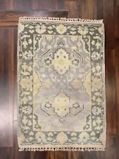 Sale Genuine Hand Knotted Kazak Oushak Heriz Geometric Area Rug Carpet 2x3ft,S63