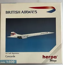 HERPA CONCORDE BRITISH AIRWAYS #507035 SCALE 1:500