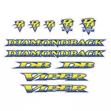 Diamond Back - 1995 Viper FW for Chrome frame decal set - Old school bmx