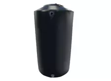 55 Gal. Black Vertical Storage Tank for Portable Drinking Water Vented Manway