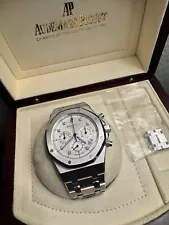 Audemars Piguet Royal Oak 25960BC White Dial Mens Watch WG White Gold