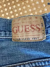 mens guess designer blue jeans “Miami “ button fly denim jeans