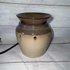 SCENTSY FULL SIZE RIVERBED WAX WARMER, POTTERY EARTH TONES