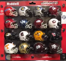 NOS Riddell SEC Pocket Pro Mini Helmet Set NCAA College Football NEW 2013 RTR