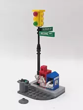 Lego 76058 Newspaper Boxes Daily Bugle Red & Front Line Blue - Street Curb Pole