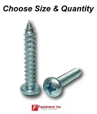 Phillips Pan head Sheet Metal Screw Zinc Plated (Choose Size & Qty)