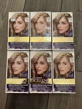 (6)Loreal Excellence Creme Cool Supreme Hair Color Dye 7UA Ultra Ash Dark Blonde