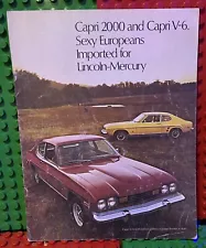 1973 Ford Lincoln Mercury Capri 2000 & V6 Sales Brochure - Vintage