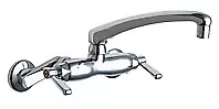 Chicago Faucets 445-L8E35AB Wall Mounted Pot Filler Faucet - Chrome