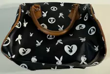 Playboy Bunny Black And White Monogram Purse Bag - Read / See Photos!