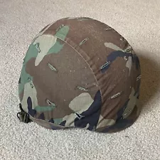 US Army PASGT Kevlar Military Ballistic Helmet Size M-42 Camo 1987