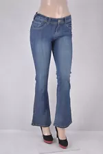 Women Stretch Denim boot leg Jeans indigo denim Size 7/8 sample sale #WG-372