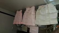 Baby Clothes & Book 3 Handsewn Girls Baby Dresses w/ Lace, Baby Comb Antique Lot