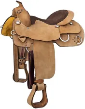 Western Roughout Training Saddle - Close Contact - 14",15",16",17" - King Series