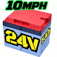 10MPH Power Wheels 24V Upgrade Battery speed turbo boost grey not 12V + charger