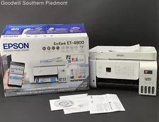 Epson EcoTank ET-4800 White All-in-One Built-In Scanner Wireless Inkjet Printer