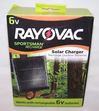 Rayovac Sportsman Outdoor Solar 6-Volt Battery Charger New Opened Box