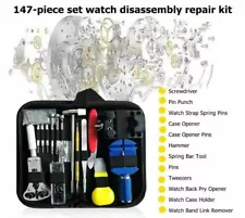 147 pcs Watch Repair Kit Watchmaker Back Case Remover Opener Link Pin Spring Bar