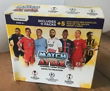 2022/23 Topps Match Attax UEFA Soccer EXCLUSIVE Box OPEN - 142 Cards! RED CARDS