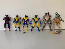 Vintage X-Men Wolverine Lot of 6 Figures 1990s Toy Biz Loose Pre-Owned