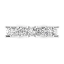 1.55ct Princess Cut Anniversary Engagement Wedding Promise Band 14k White Gold