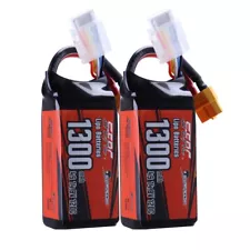 2x Sunpadow 4S 14.8V Lipo Battery 1300mAh 120C XT60 for model