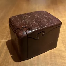 Vintage Don Rupard Wooden 9 pc Puzzle Box Dark Reddish Brown