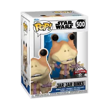 Jar Jar Binks Gamestop Exclusive Funko POP! #500 with Gamestop Exclusive Sticker