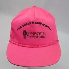 Vintage 1990s Hissong Kenworth Strapback Hat Richfield OH Semi Truck