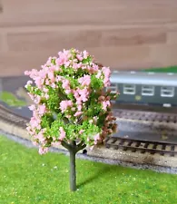 3 Pink Blooming Cherry Trees, 100 mm Tall