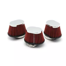 3X 60mm Cafe Racer Modifed Ocal Pod Air Filters For Yamaha XS750 XS850 1976-1981