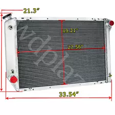 3 Rows Aluminum Radiator for 1980-1984 Ford F150 F250 F350 Bronco 5.8L 7.5L V8 (For: 1984 Ford F-250)