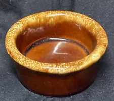 HULL BROWN DRIP POTTERY RAMEKIN Small 1.5 inches high 3 inches across HTF