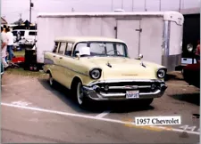 1957 Chevrolet Bel Air station wagon auto car show photo 3.5x5 FREE SHIPPING