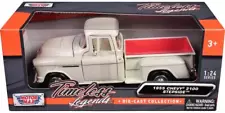 1955 Chevrolet 3100 Stepside Pickup Truck Cream with White Interior Timeless Car