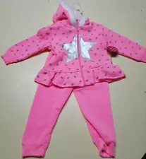 Real Love Baby Girls 2-Piece Fleece Jog Set Unicorn Star 24mo #SWM1GC5