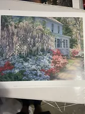 “Wisteria Trellis”- Signed Barbara Hails Print