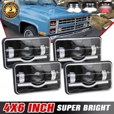 4X 4x6" Led Headlights Fit Chevrolet C10 C20 C30 K10 K20 1980-1986 Pickup Truck (For: Chevrolet K30)