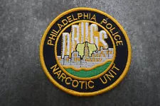 Philadelphia Narcotic Unit Police Woven Cloth Patch Badge (L76S)