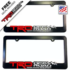 TRD-License-Plate-Frame-Toyota-TRD-Offroad-Tacoma-FJ-Cruiser-4x4-off-road-Rally