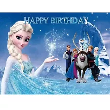 Cartoon Frozen Princess BackDrop 5x3ft Birthday Party Banner