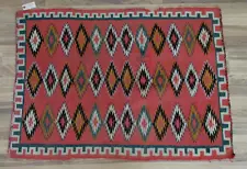 VERY NICE AND OLD NAVAJO GERMANTOWN BLANKET--NR!