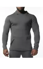 Alphalete Men’s ELMTS Fitted Hoodie - Charcoal, Size Large