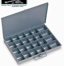 Metal 24 Hole Storage Bin-Cabinet-Tray For Nuts & Bolts 6 Pack