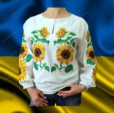 Ukrainian traditional embroidered blouse for women Vyshyvanka. SIZE XXXXL